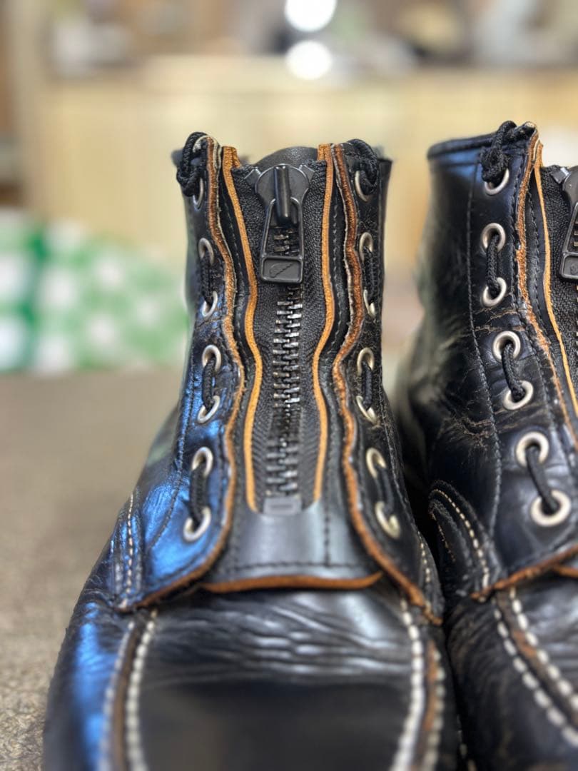 USA製 RED WING 茶芯レザー アイリッシュセッター 純正ファスナー付き