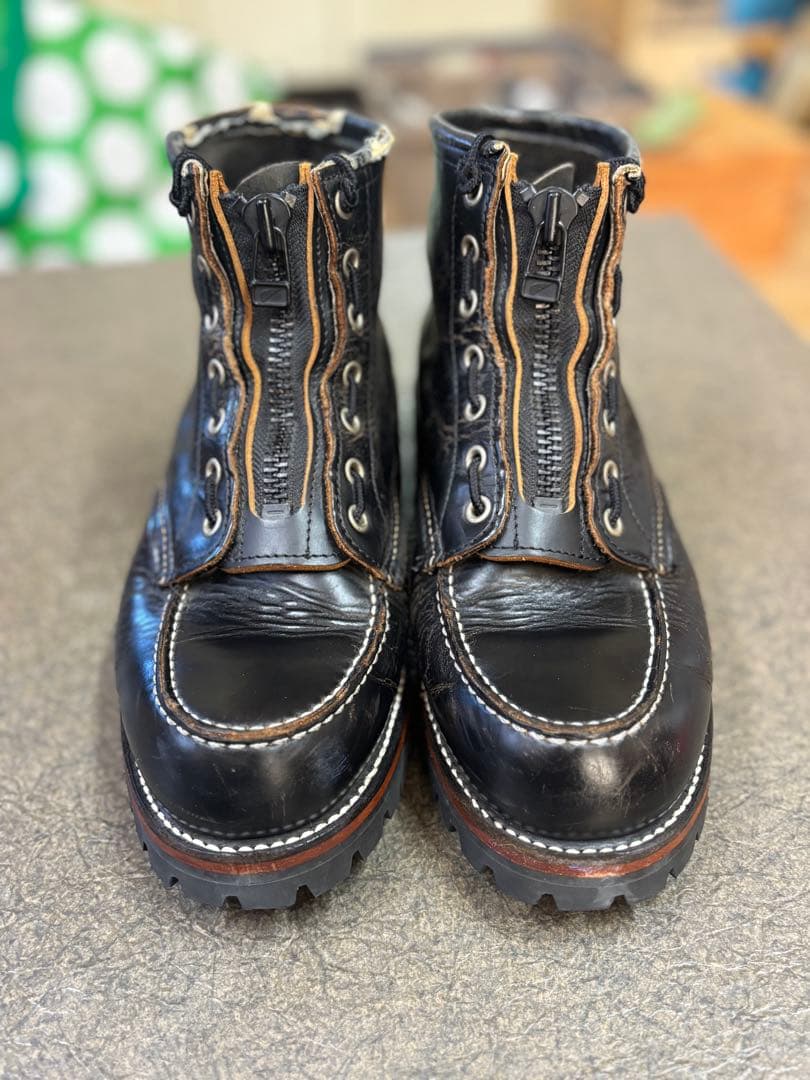 USA製 RED WING 茶芯レザー アイリッシュセッター 純正ファスナー付き