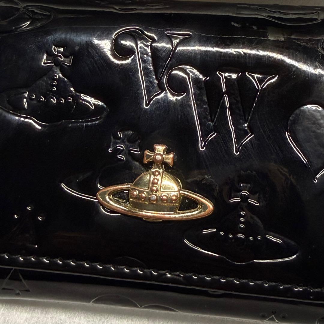 Vivienne Westwood 三つ折り財布 ブラック エナメル