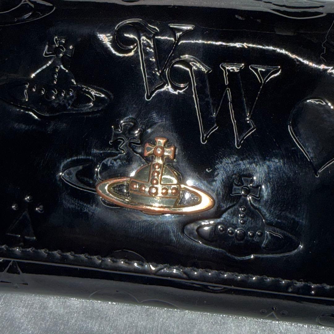 Vivienne Westwood 三つ折り財布 ブラック エナメル