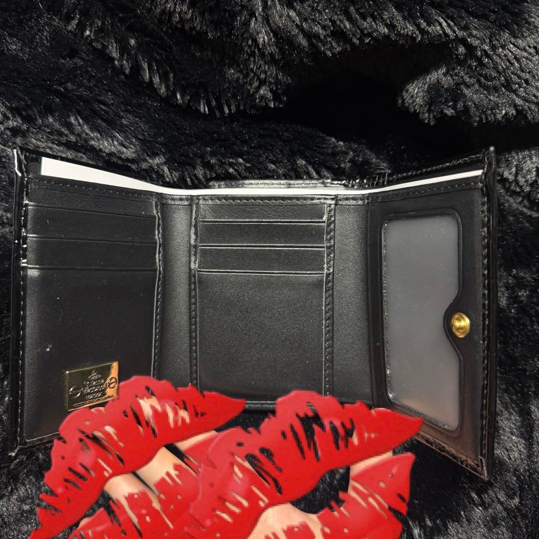 Vivienne Westwood 三つ折り財布 ブラック エナメル