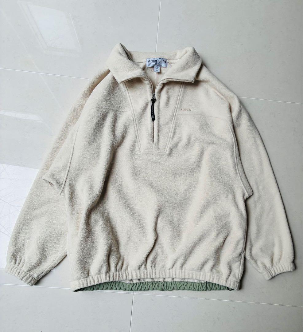 【別注】Americana アメリカーナ フリース　ハーフジップ　プルオーバー