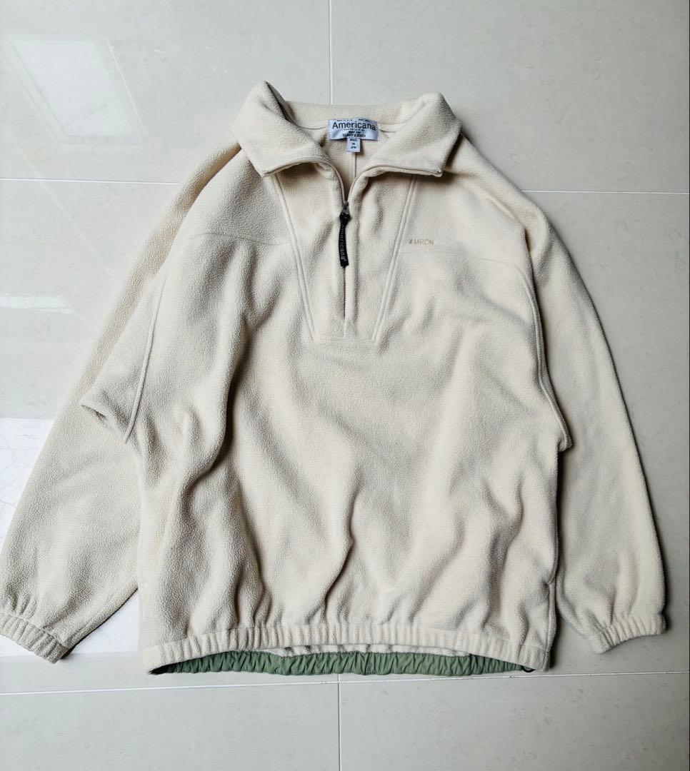 【別注】Americana アメリカーナ フリース　ハーフジップ　プルオーバー