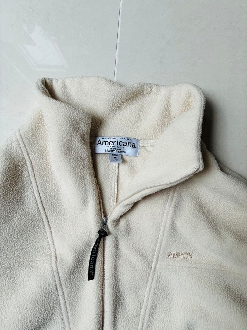 【別注】Americana アメリカーナ フリース　ハーフジップ　プルオーバー