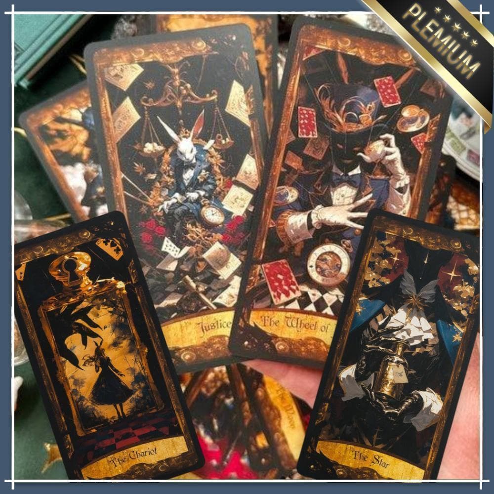 【正規品タロットカード】超美麗✨希少インディーズ✨ダークなアリスの世界のデッキ