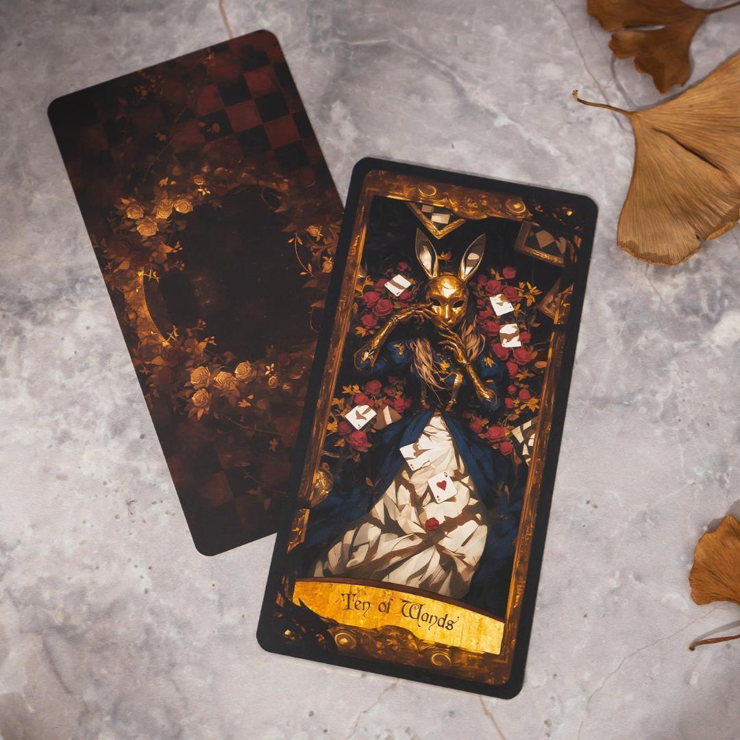 【正規品タロットカード】超美麗✨希少インディーズ✨ダークなアリスの世界のデッキ