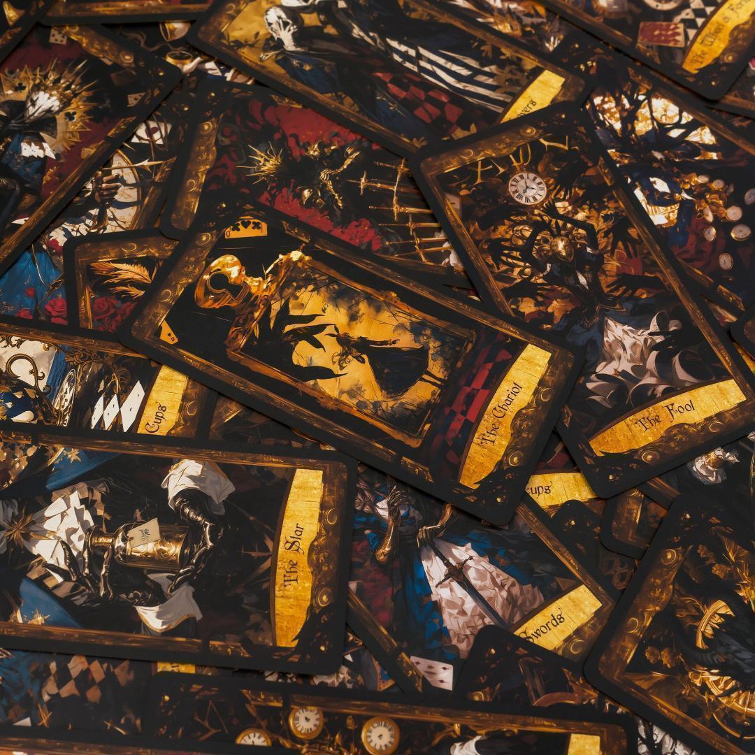 【正規品タロットカード】超美麗✨希少インディーズ✨ダークなアリスの世界のデッキ