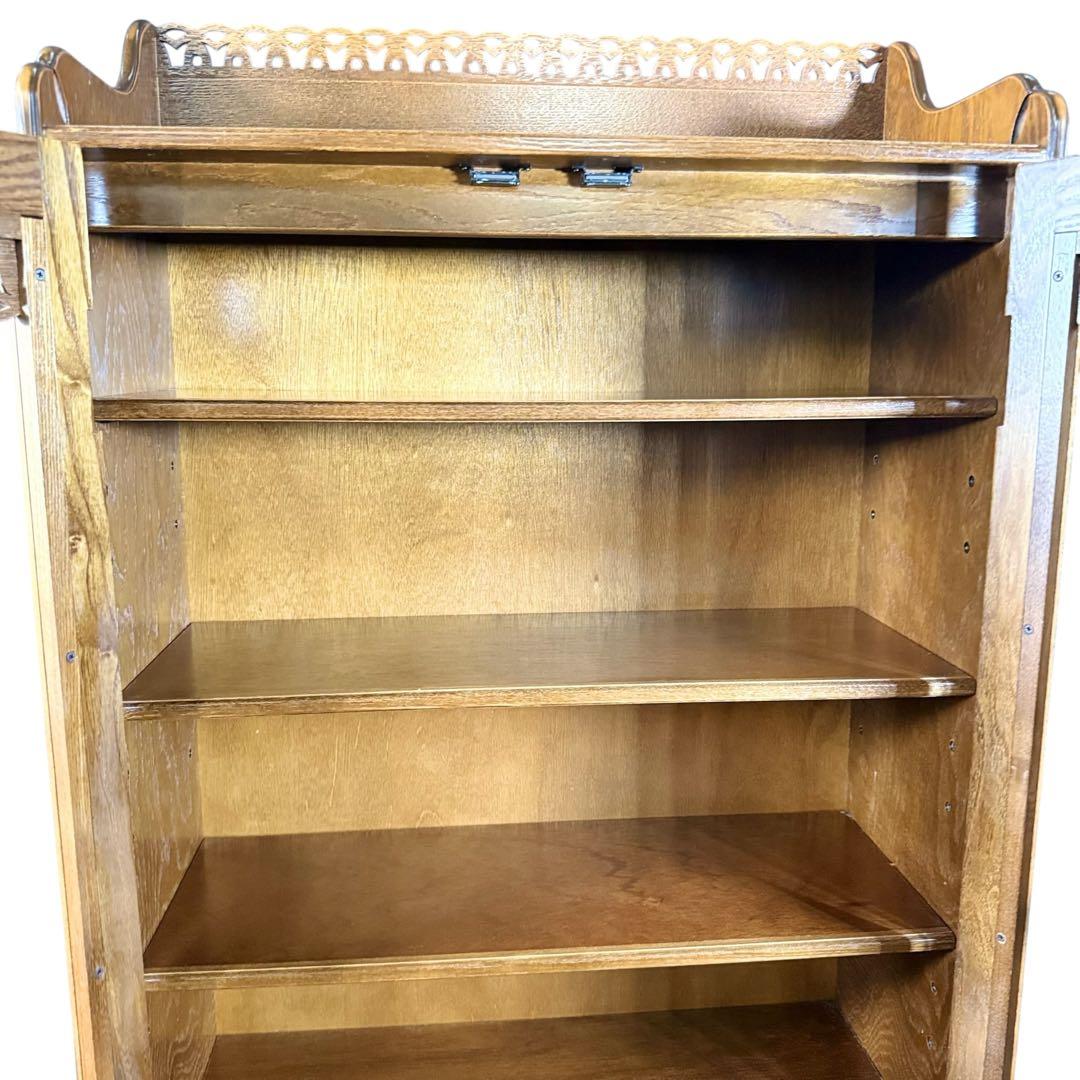 HR797 パリの雑貨屋 キャビネット　日本製　飾り棚　2枚ガラス扉