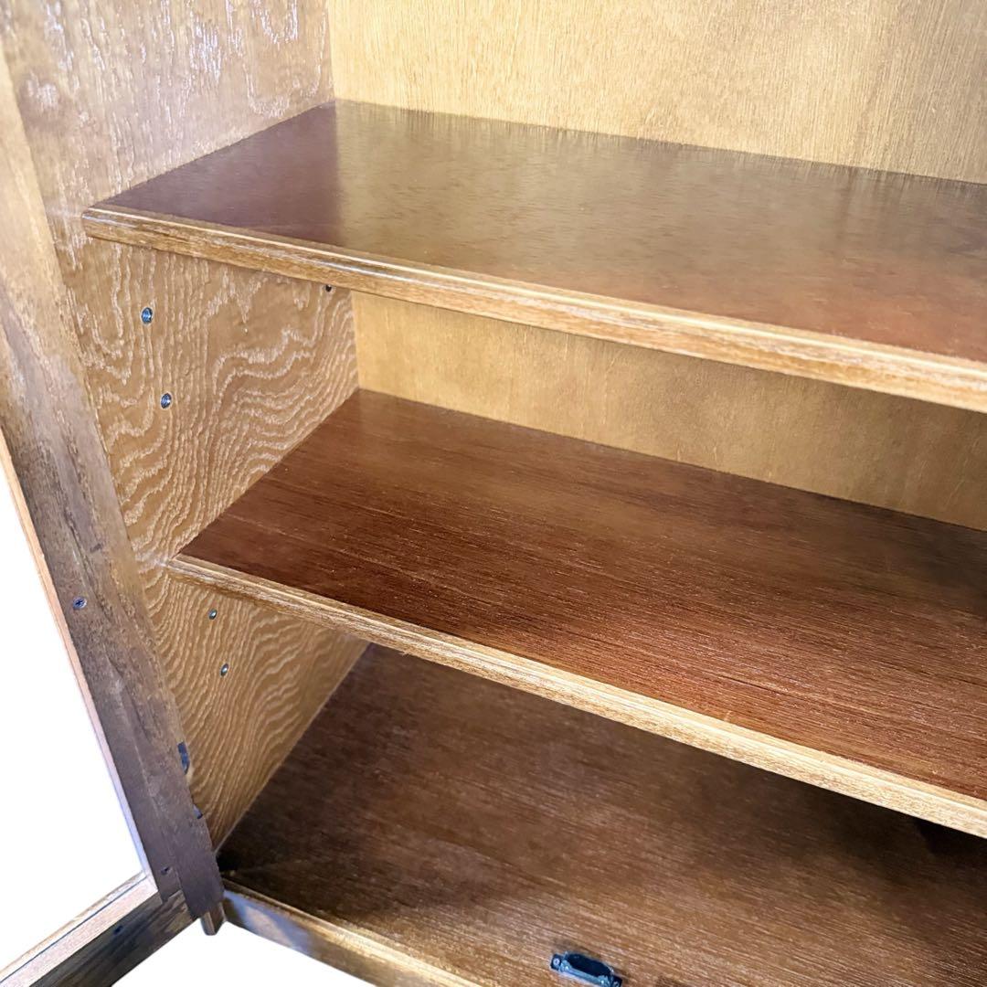 HR797 パリの雑貨屋 キャビネット　日本製　飾り棚　2枚ガラス扉