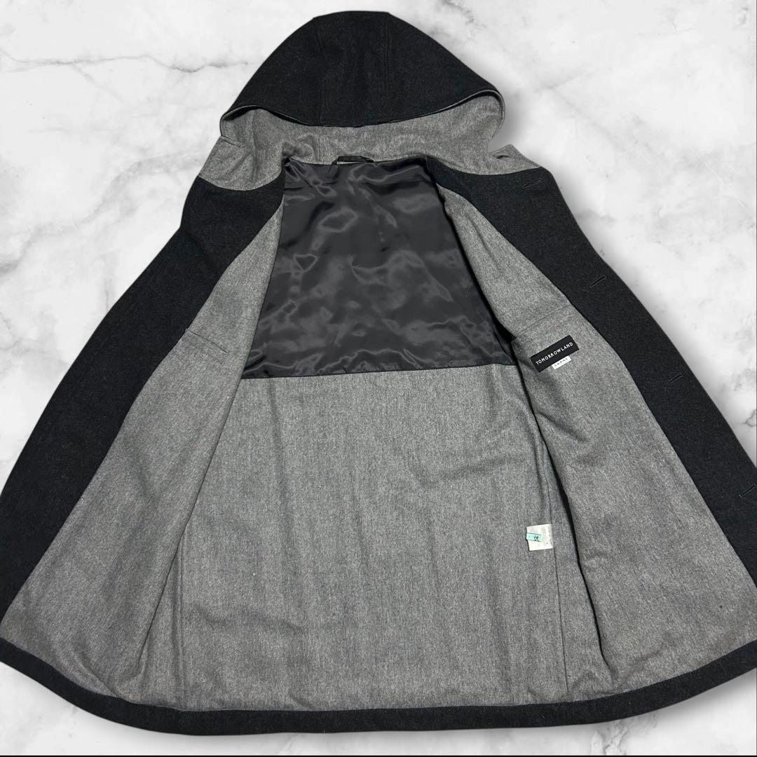 tuduhono 美品】トゥモローランド　 フーデッドコート　ダブルフェ