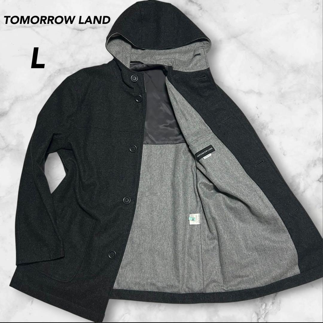 tuduhono 美品】トゥモローランド　 フーデッドコート　ダブルフェ