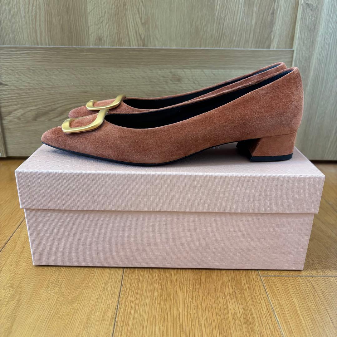 新品未使用ファビオルスコーニ　バックル　ローヒール　パンプス38 12/24まで