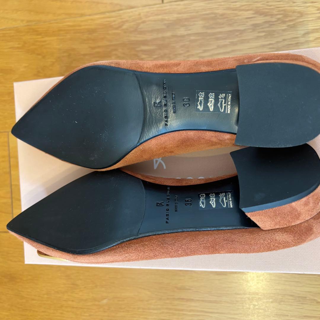 新品未使用ファビオルスコーニ　バックル　ローヒール　パンプス38 12/24まで