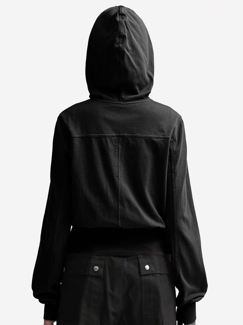 RICK OWENS DRKSHDW クロップド フーディー ジップパーカー 黒