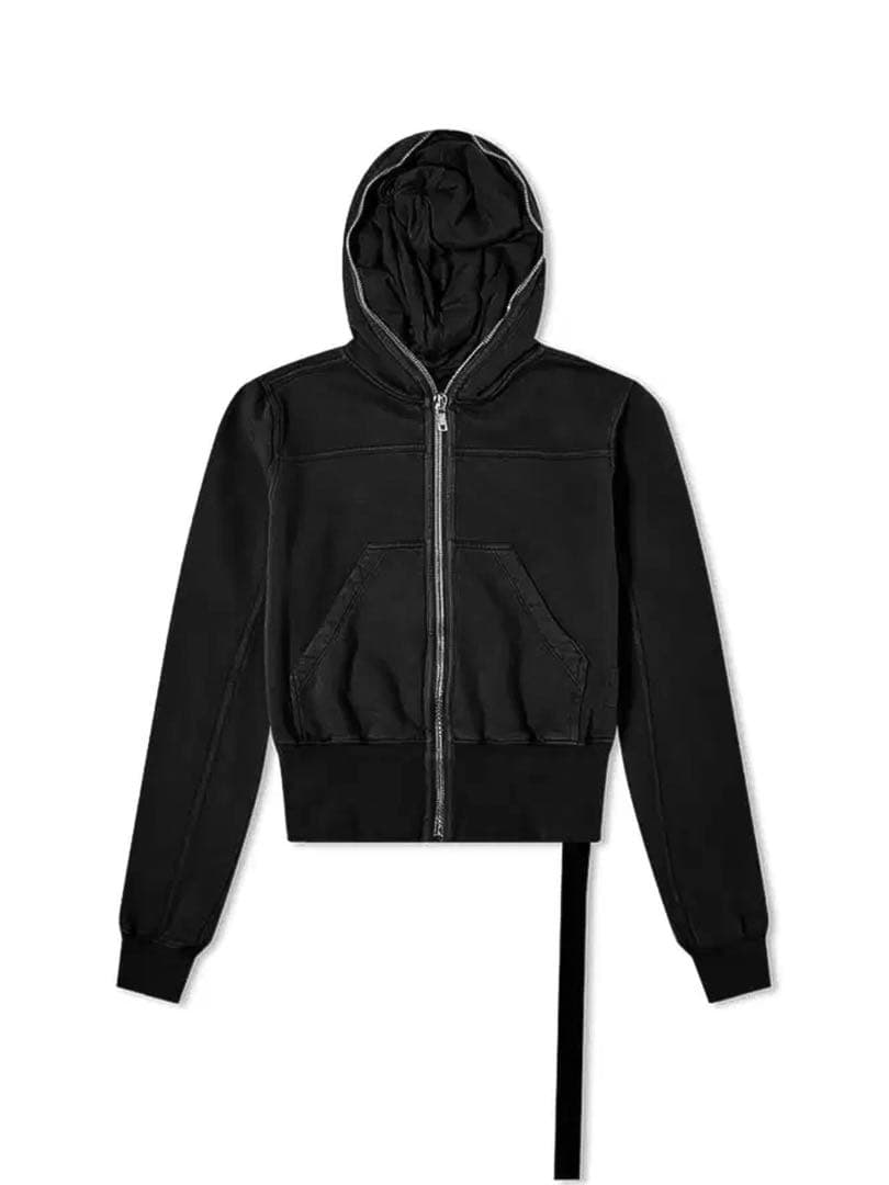 RICK OWENS DRKSHDW クロップド フーディー ジップパーカー 黒