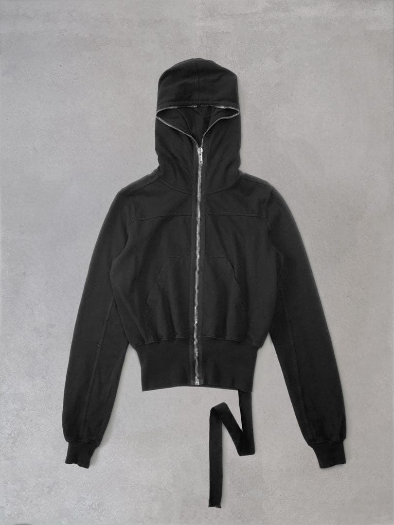 RICK OWENS DRKSHDW クロップド フーディー ジップパーカー 黒