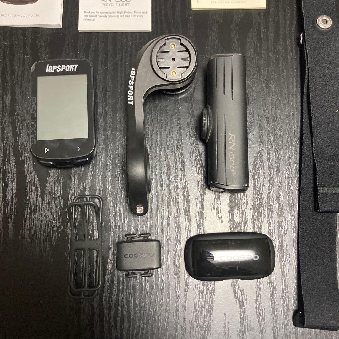 サイクルコンピュータ ライト ケイデンスセンサー 心拍計　igp sports