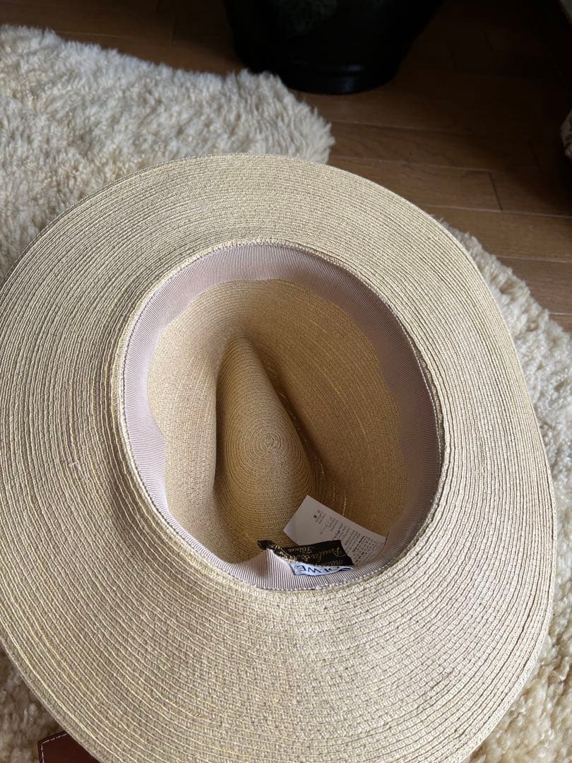 e*r様 ロエベ　パナマ帽x革リボン