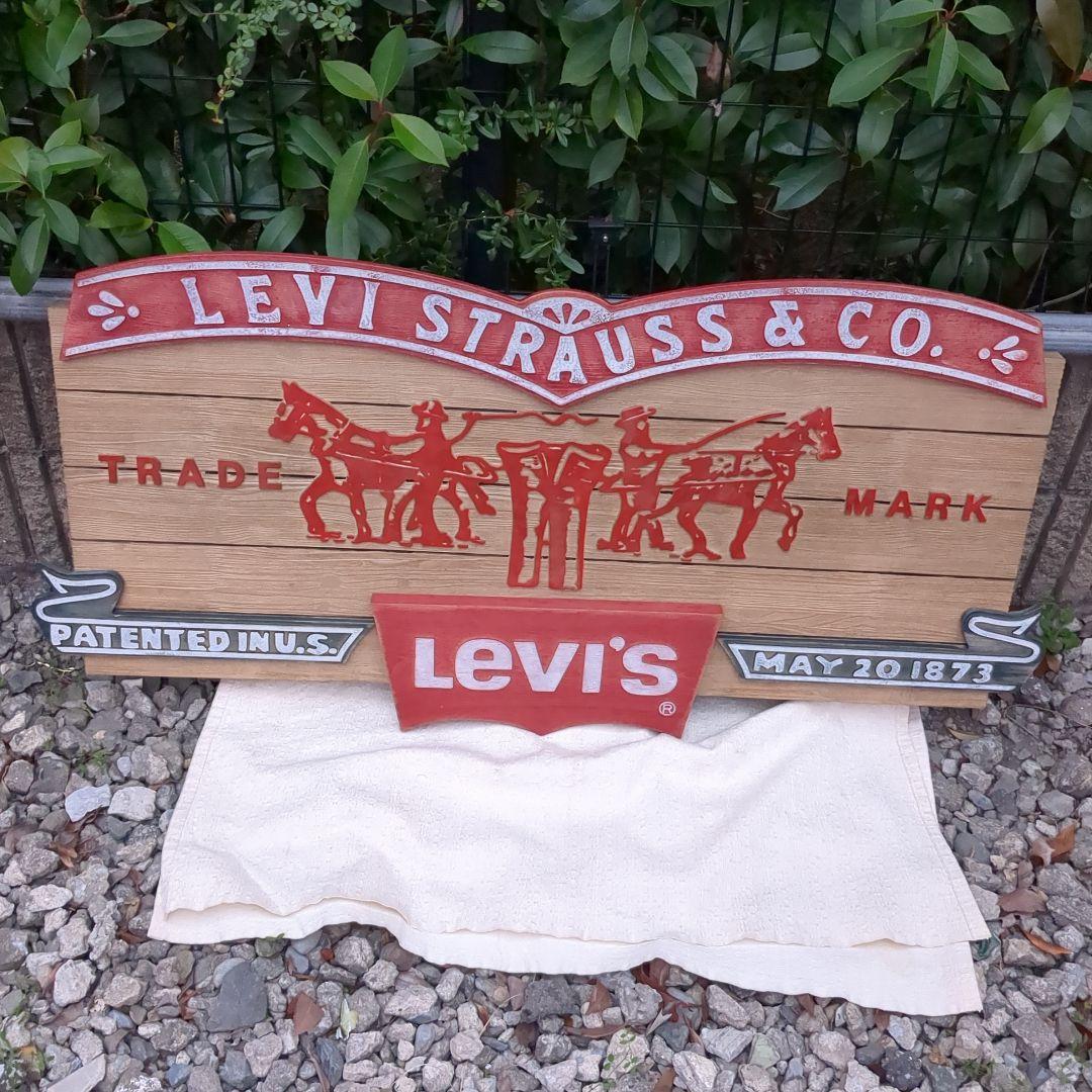 青木麻捺也　レア物　リーバイス　木調　看板　パネル　販促　非売品　店頭飾り