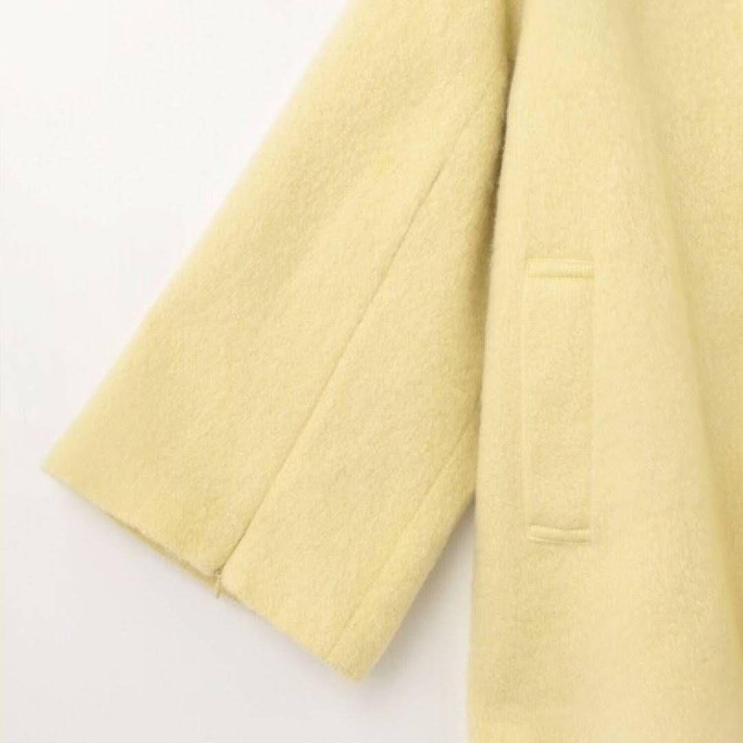 ダイアグラム 2way シャギーフードポンチョ コート ファー イエロー S