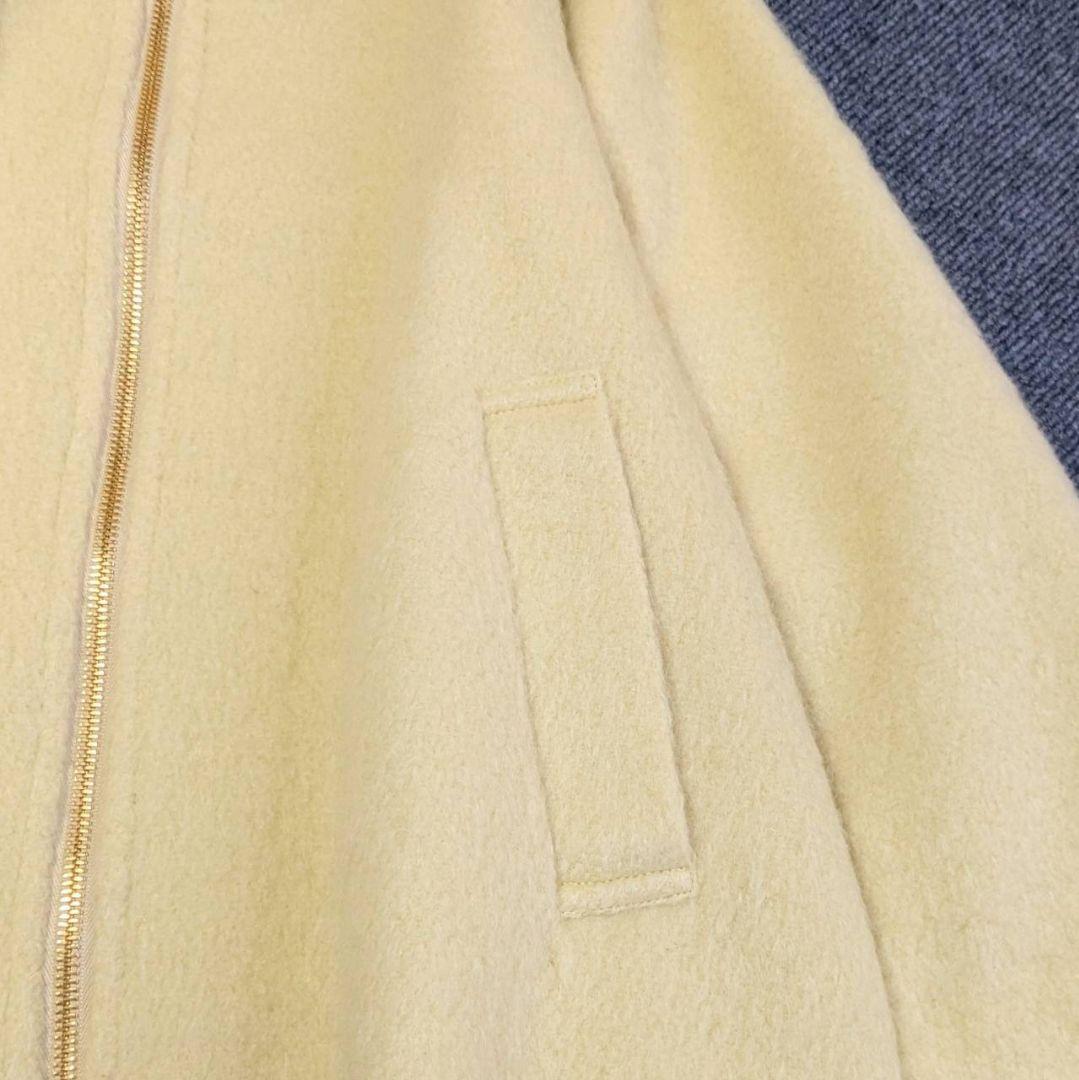 ダイアグラム 2way シャギーフードポンチョ コート ファー イエロー S