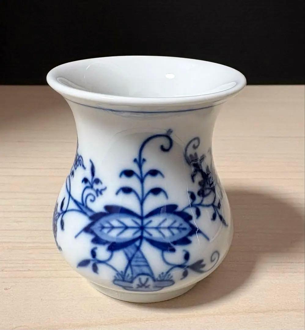 マイセン　ブルーオニオン　ミニベース　花瓶　※未使用保管品 美品