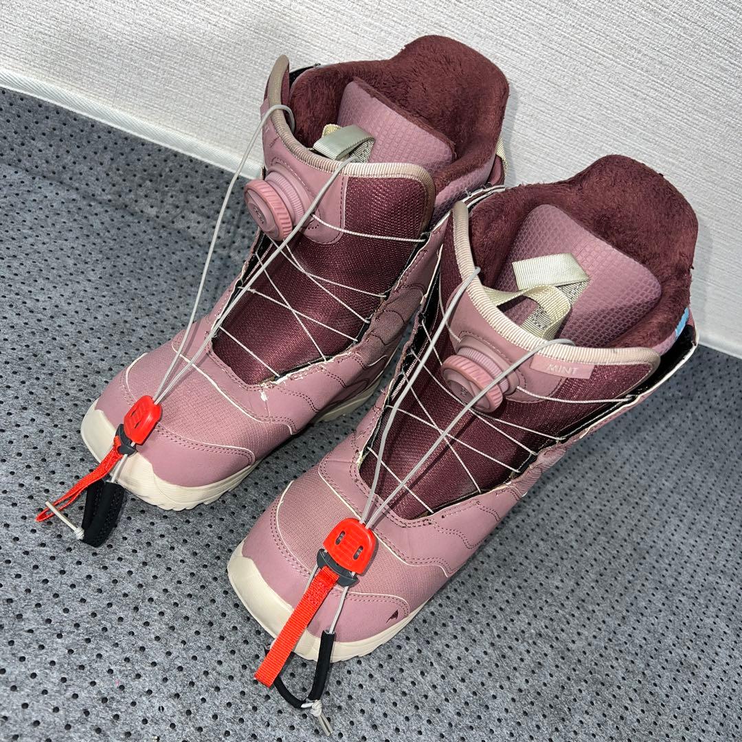 7-8回使用 24.5cm BURTON MINT BOAピンクブーツ