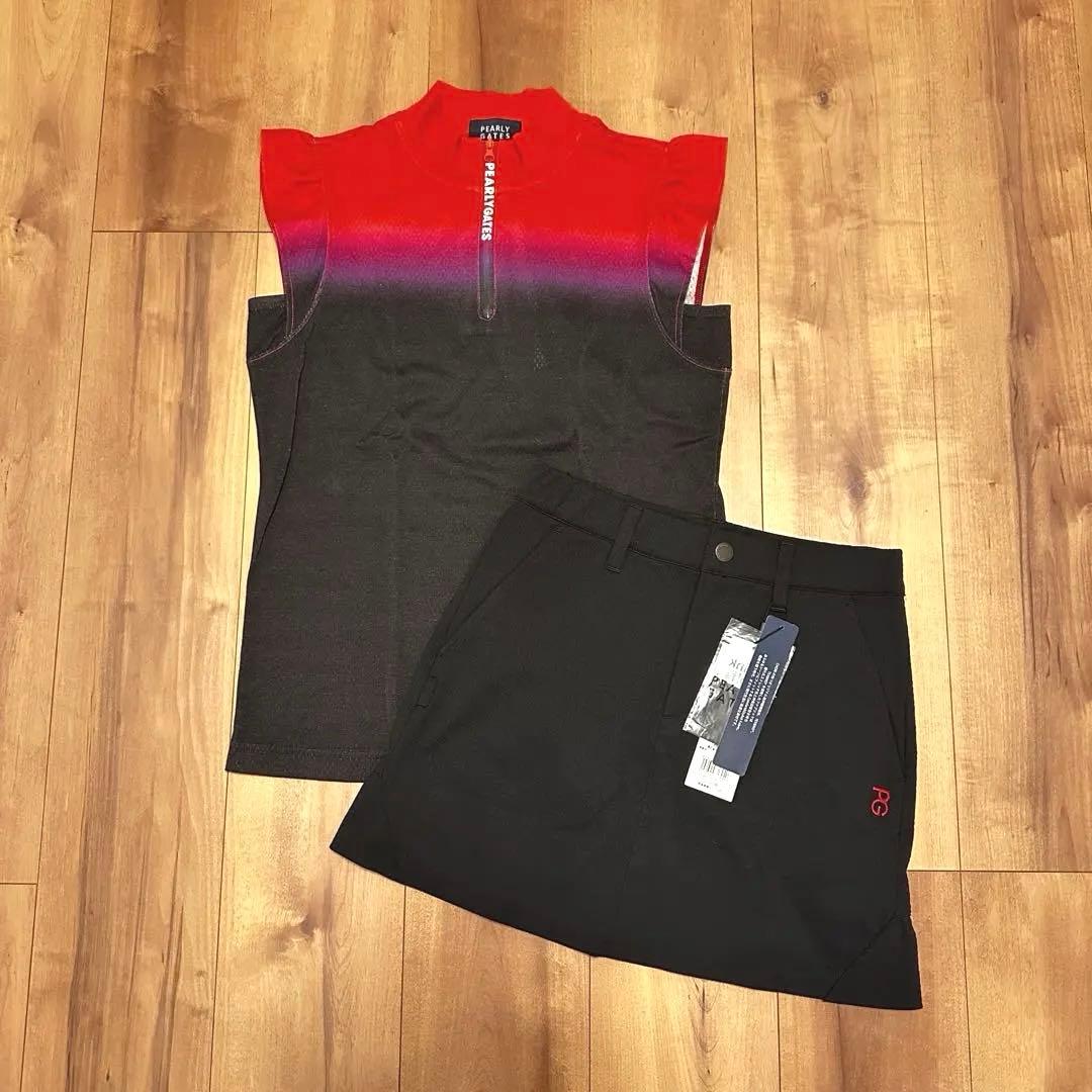 フリル　ノースリーブ　スカート　モックネック　セットアップ　上下セット　春夏