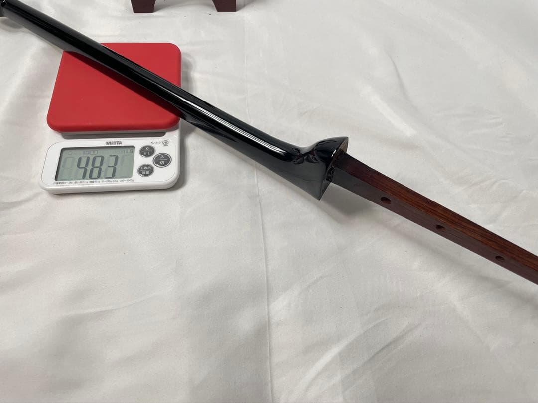 沖縄三線 紫檀棹 本皮1枚張り 高級モデル