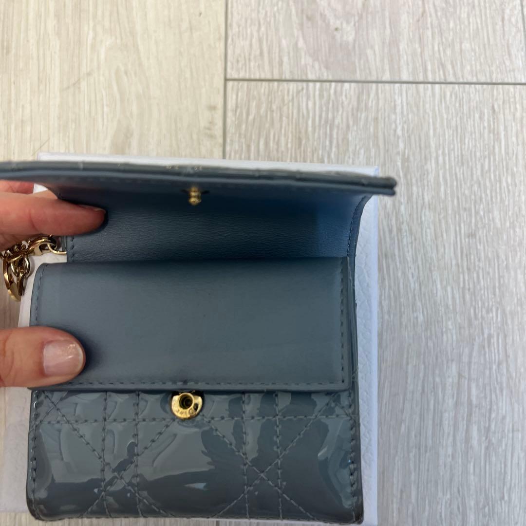 Dior ディオール　ブルー　三つ折り財布