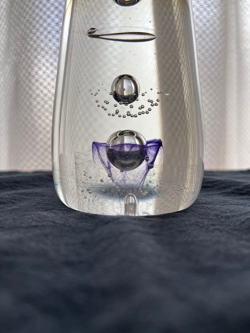 野田雄一　富山ガラス　工芸ガラス　ガラスオブジェ　箱無し