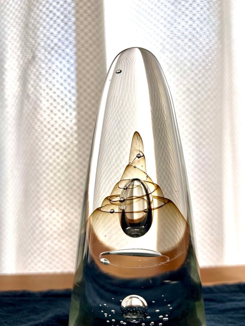 野田雄一　富山ガラス　工芸ガラス　ガラスオブジェ　箱無し