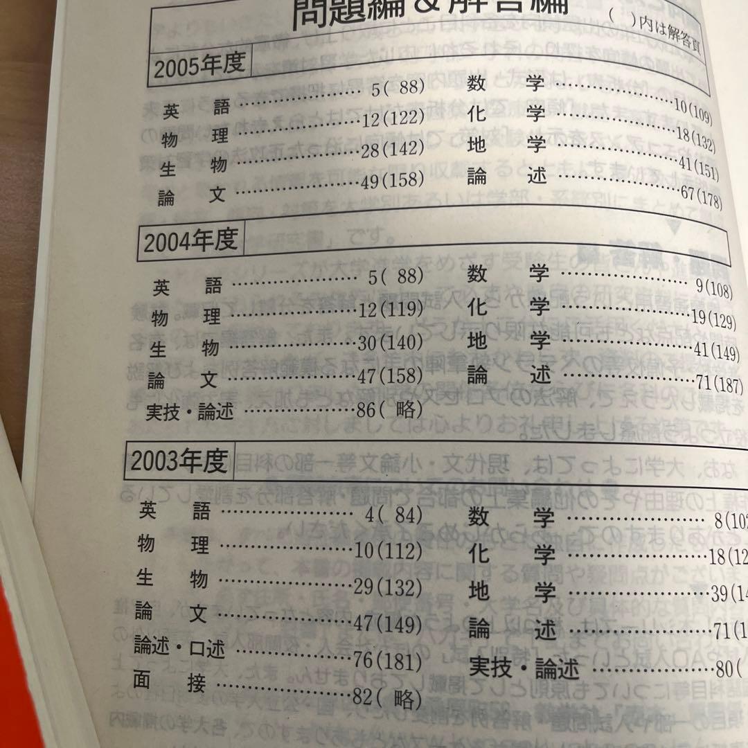 教学社赤本　京都大学後期入試　２冊セット　京大 理系 後期 2003年2006年