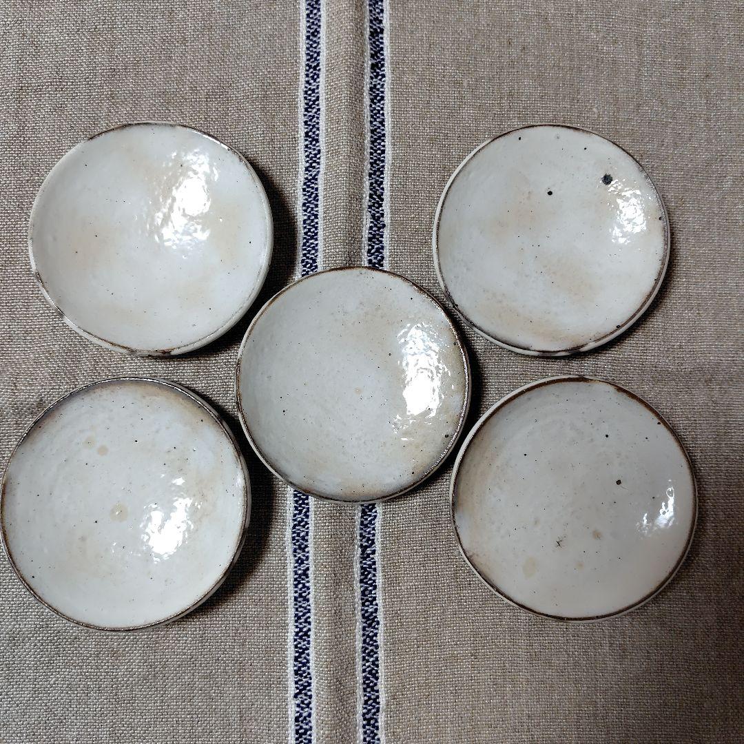 花岡隆　粉引　小皿　5枚セット