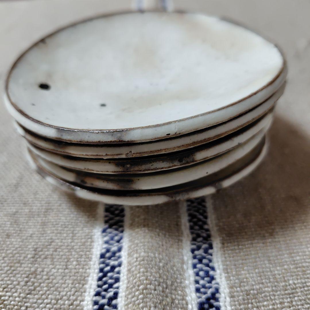 花岡隆　粉引　小皿　5枚セット