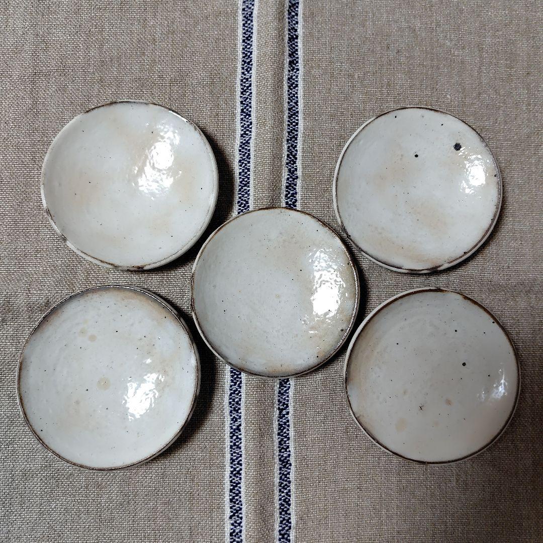 花岡隆　粉引　小皿　5枚セット