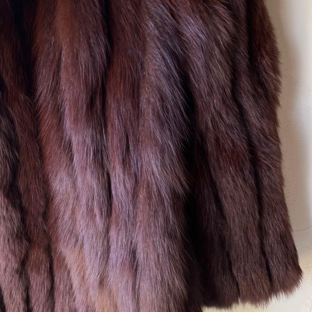 希少サイズ　SAGA FOX サガフォックス　ファーコート　銀サガ　13号