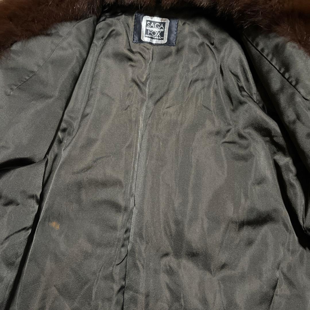 希少サイズ　SAGA FOX サガフォックス　ファーコート　銀サガ　13号