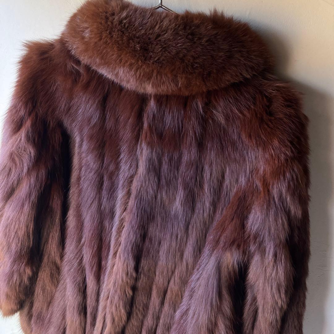 希少サイズ　SAGA FOX サガフォックス　ファーコート　銀サガ　13号