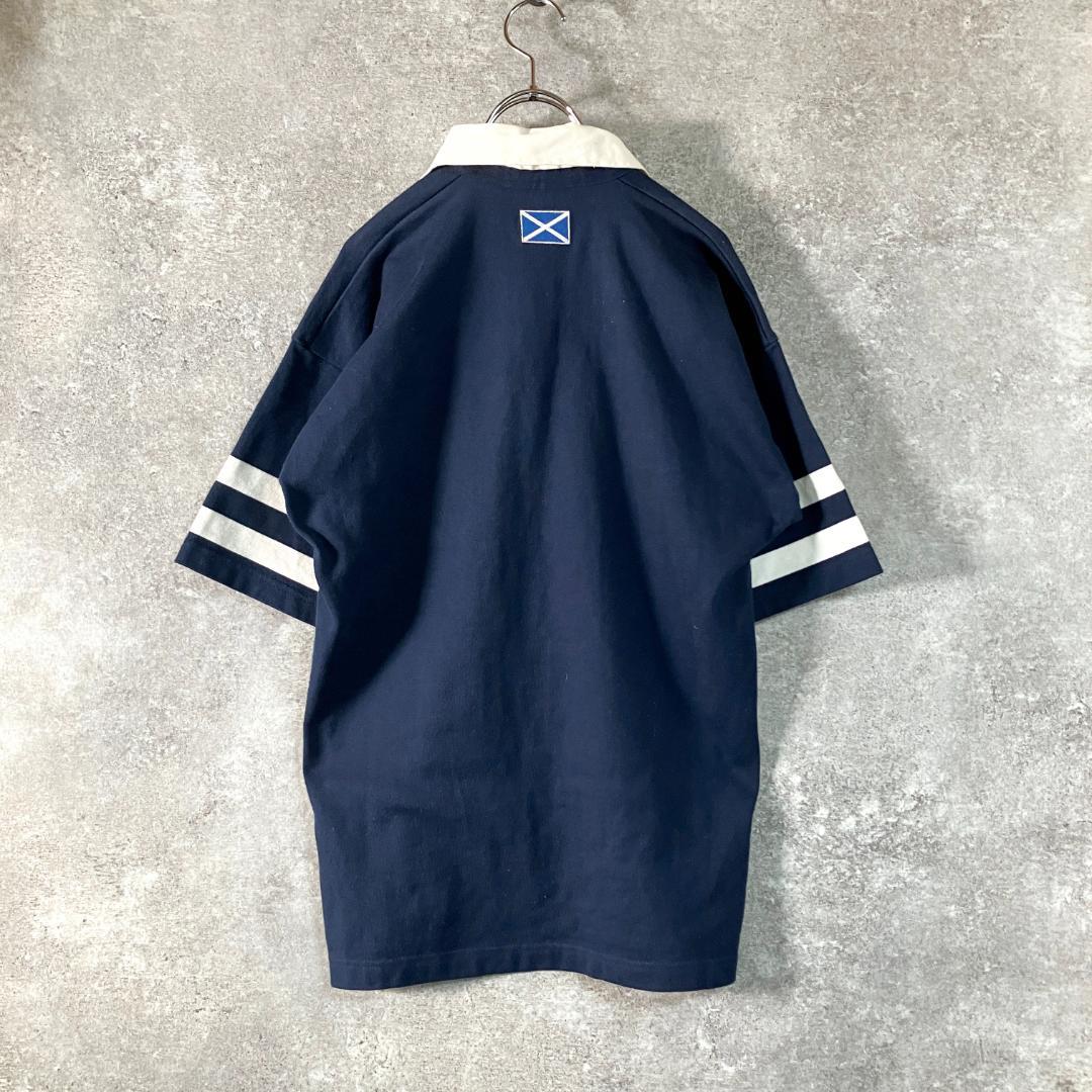 canterbury　02-05 スコットランド代表 ラガーシャツ　ラグビー　紺