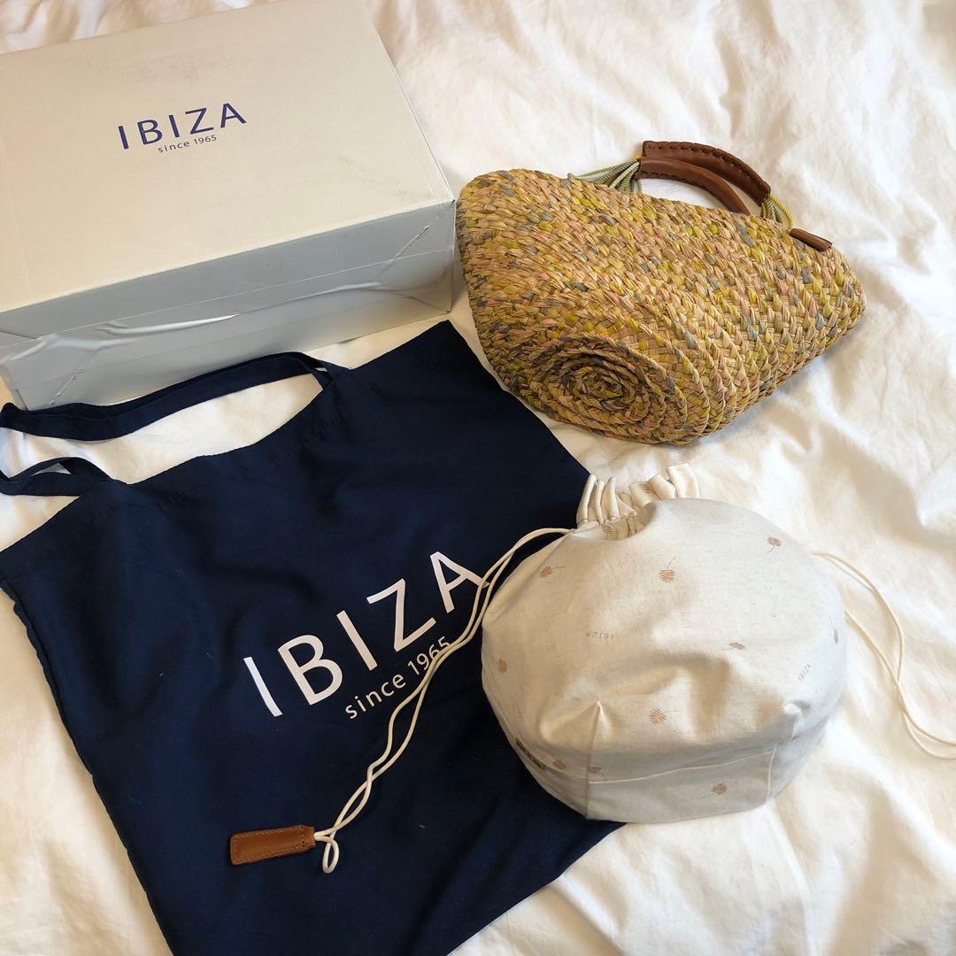 新品　IBIZA かごバック　ラフィア