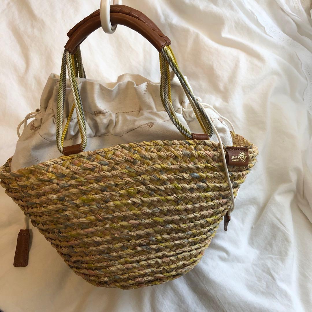 新品　IBIZA かごバック　ラフィア