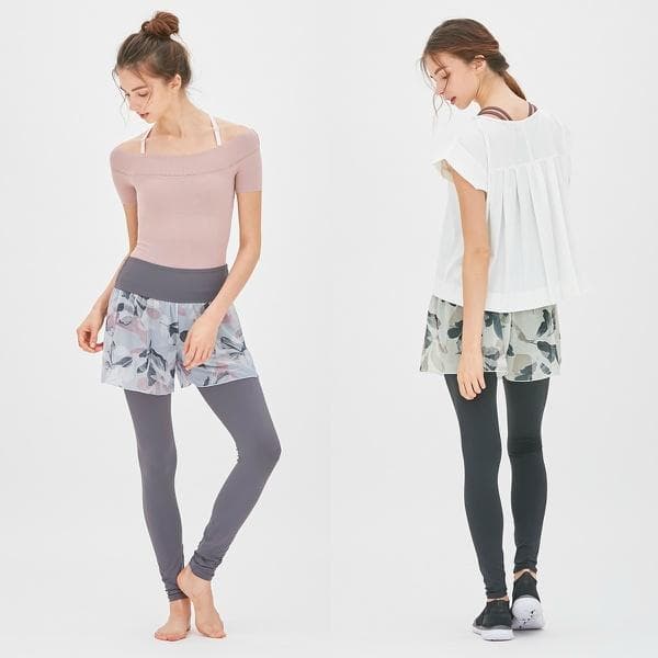 新品Chacott チャコット★ショートパンツ付きレギンス M美品