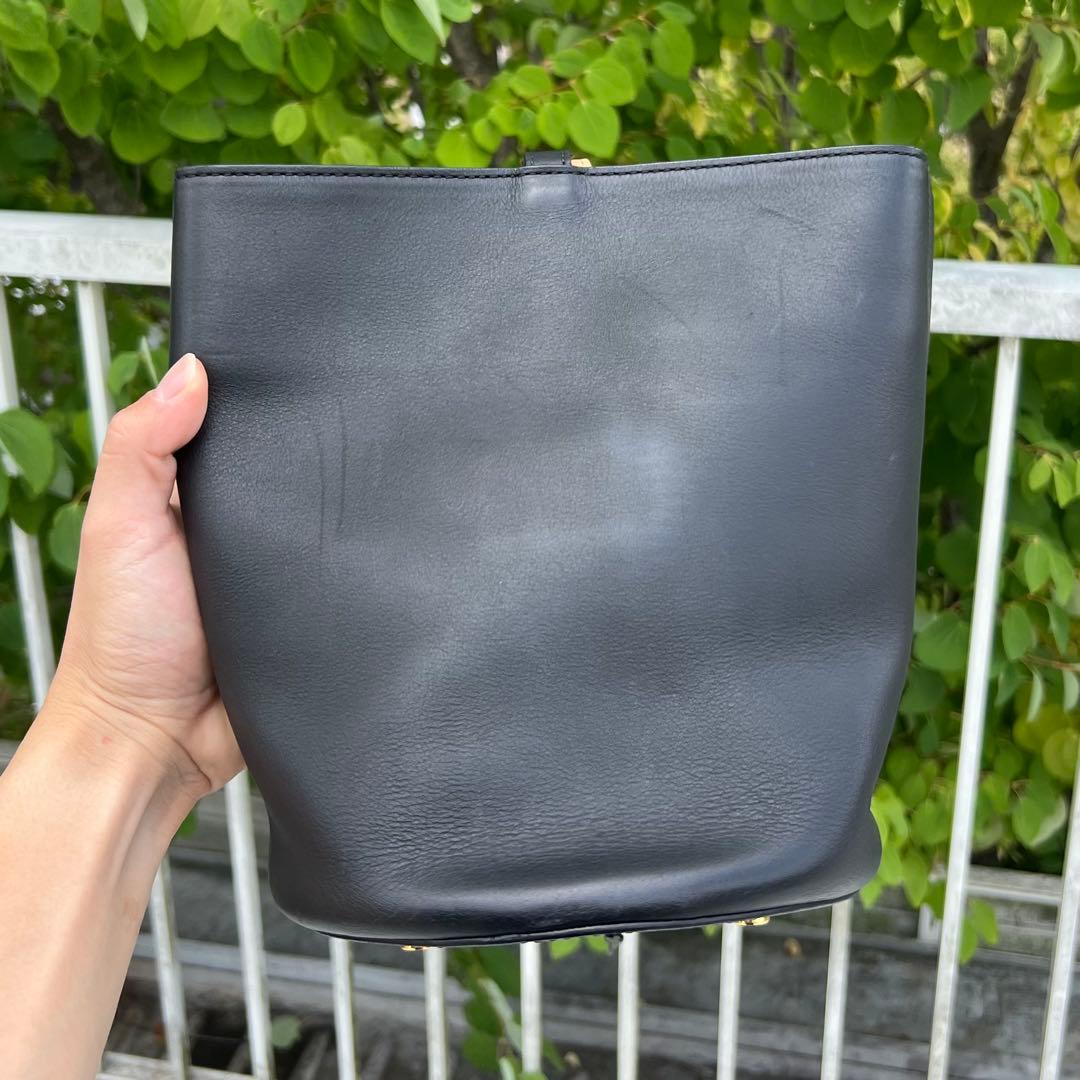 最終✨メアリオルターナ　フラワー装飾 バケツ型レザーバッグ