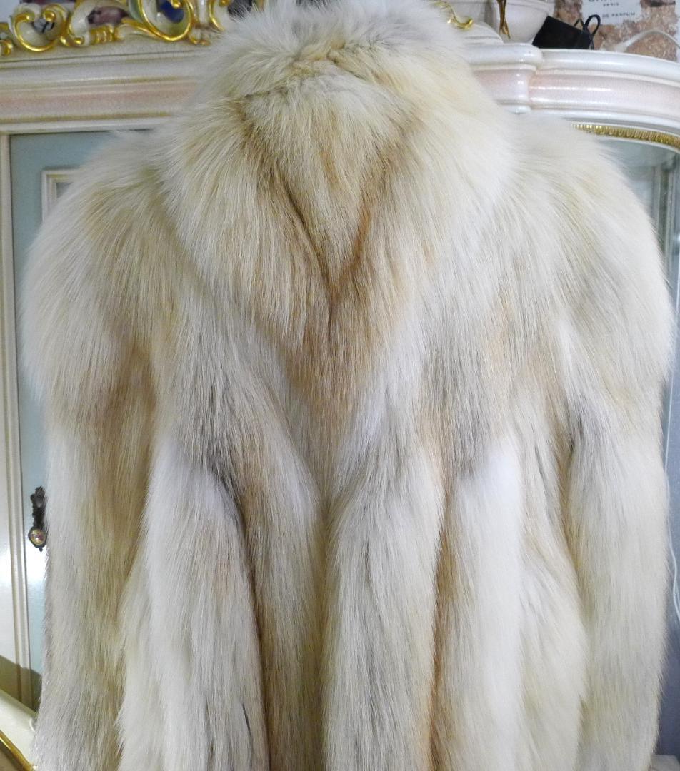 超お買い得【EMBA】超高級プラチナFOXfurロングコート(登録ナンバー付）◇