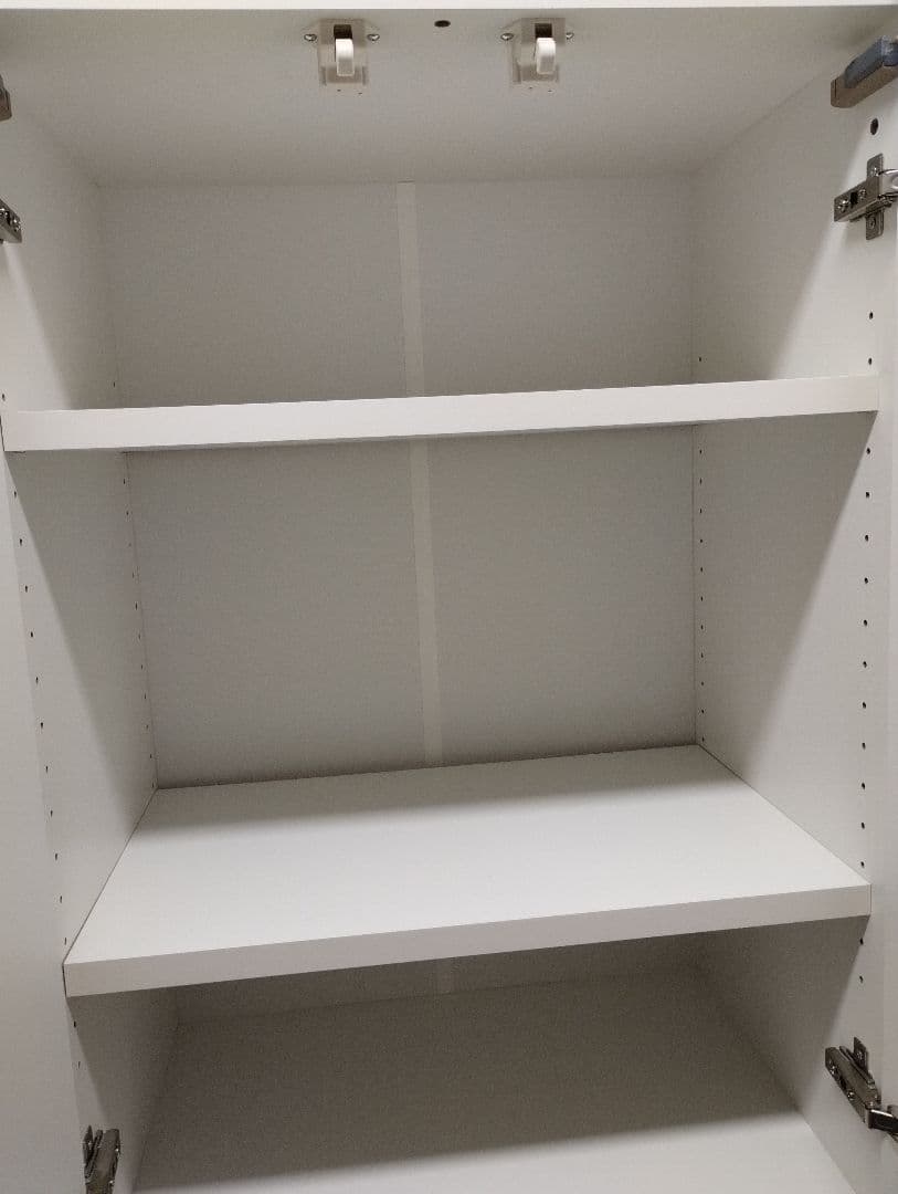 木目調ホワイト4ドア収納キャビネットサイズ 幅60×奥行41.6×高さ180cm