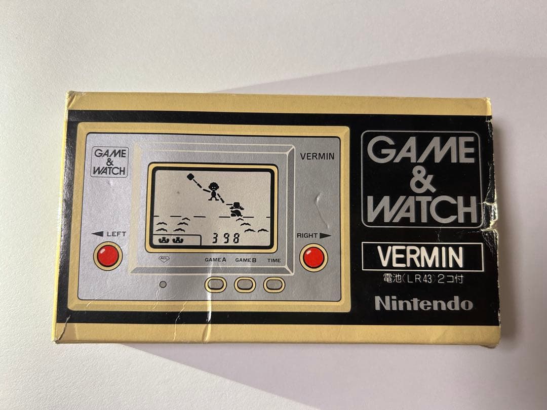 Nintendo GAMEWATCH VERMIN 箱、取扱説明書付き