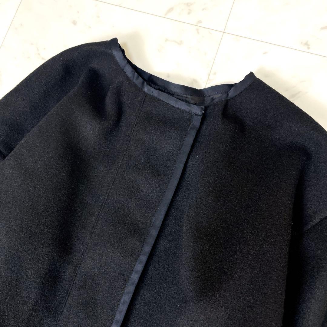 【極美品】カロリナグレイサー キルティング配色コート ブラック F