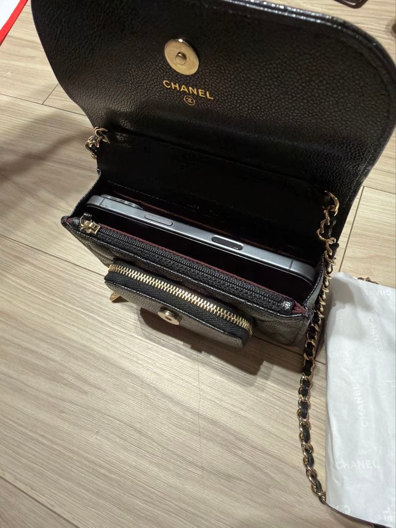 CHANEL⭐︎チェーンクラッチ　ブラック
