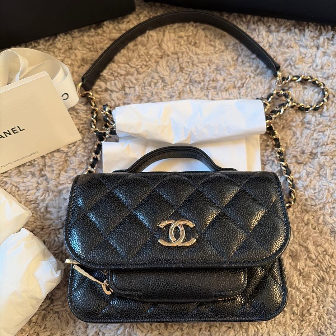 CHANEL⭐︎チェーンクラッチ　ブラック